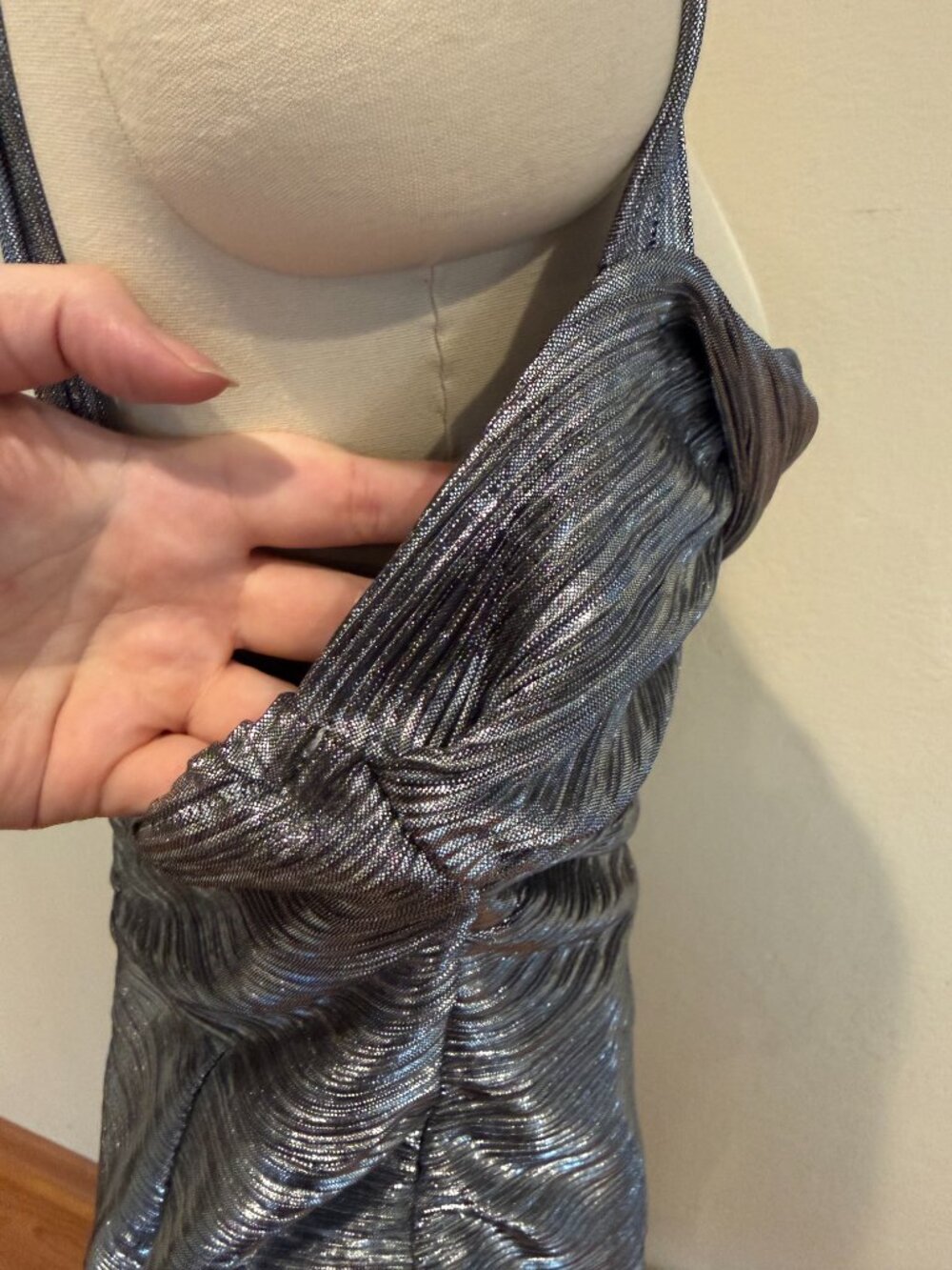 XL | Silver Wiggle Dress and Bolero Set from Tatyana - Picture 8 of 8